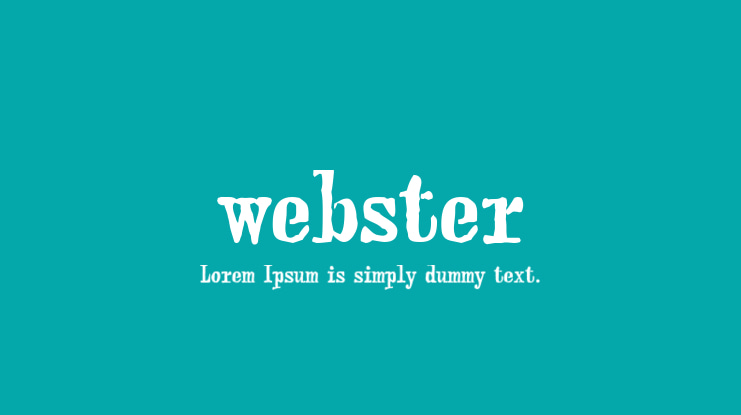 webster Font