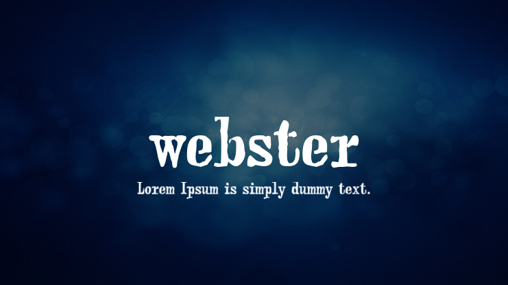 webster Font