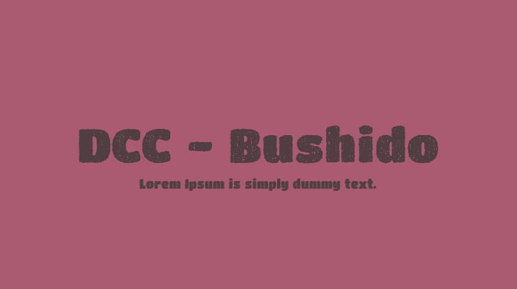 DCC - Bushido Font