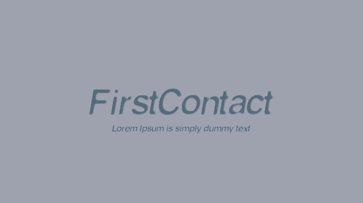 FirstContact Font