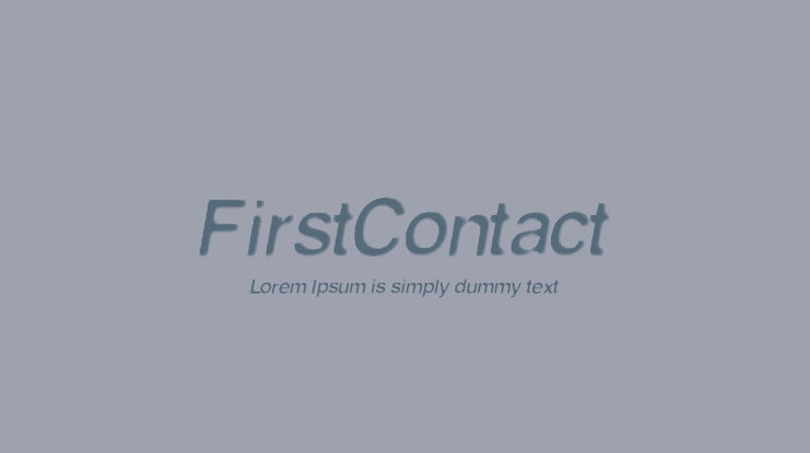 FirstContact Font