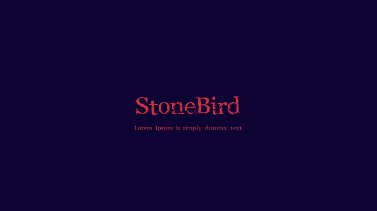 StoneBird Font