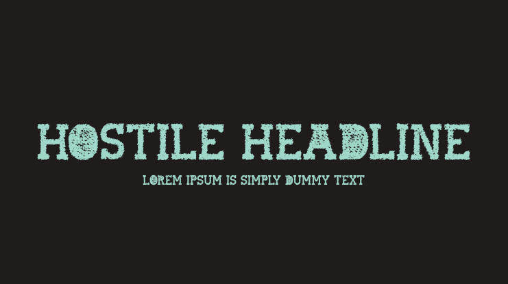 Hostile Headline Font