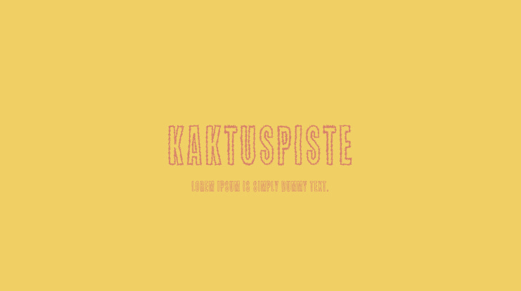 Kaktuspiste Font