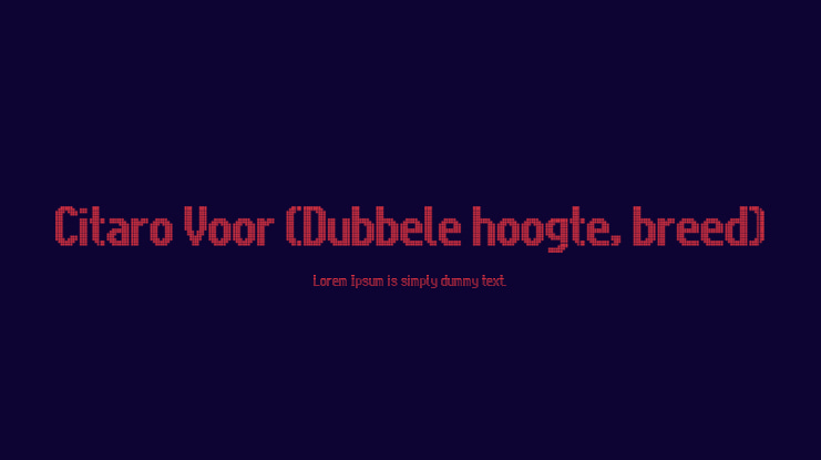 Citaro Voor (Dubbele hoogte, breed) Font