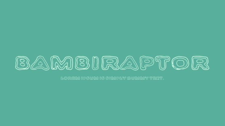 Bambiraptor Font