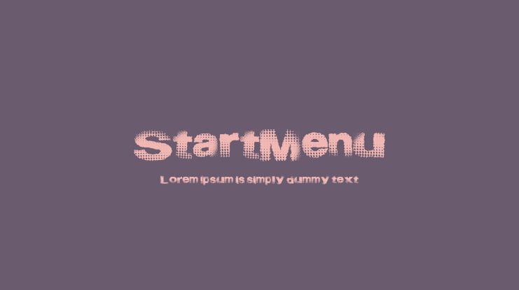 StartMenu Font