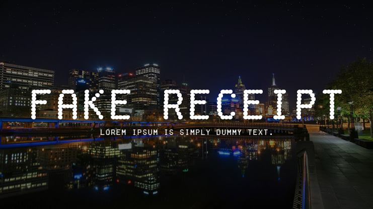 Fake Receipt Font
