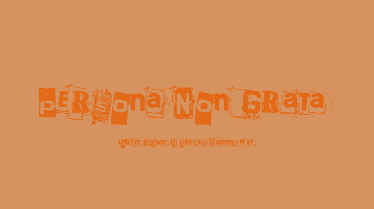 Persona Non Grata Font