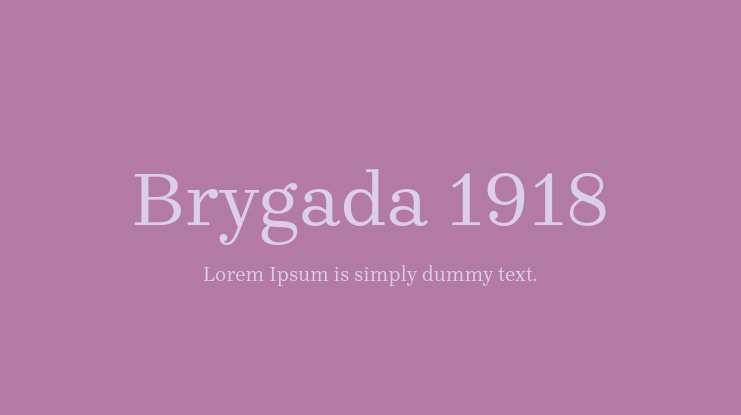 Brygada 1918 Font Family