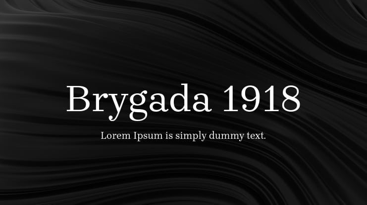 Brygada 1918 Font Family