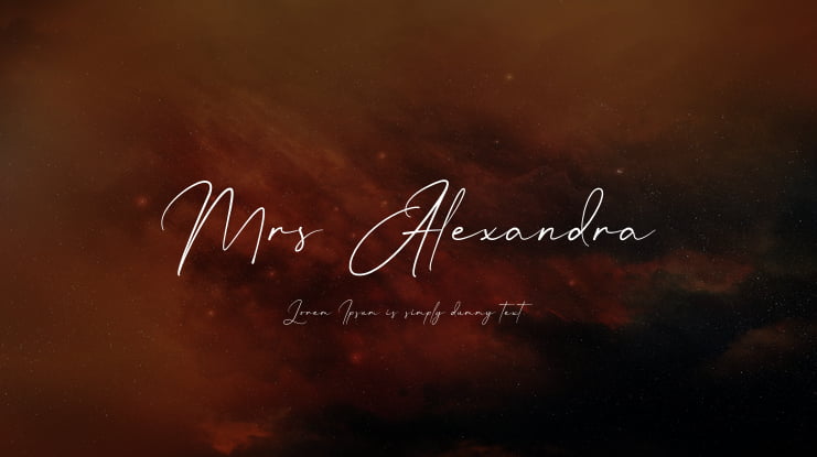 Mrs Alexandra Font Family