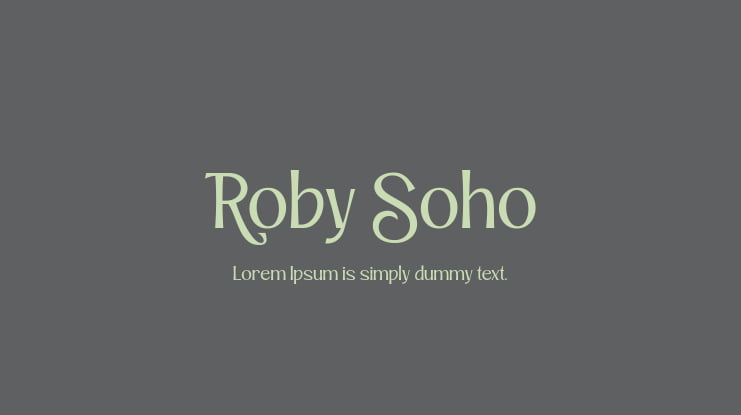 Roby Soho Font