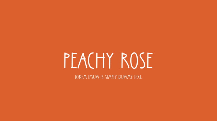 Peachy Rose Font