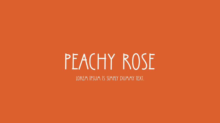Peachy Rose Font