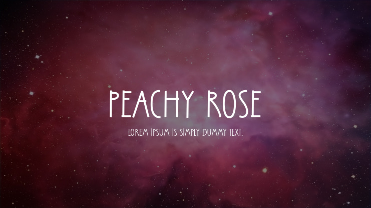 Peachy Rose Font