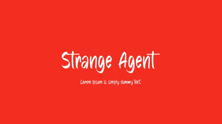 Strange Agent Font Family