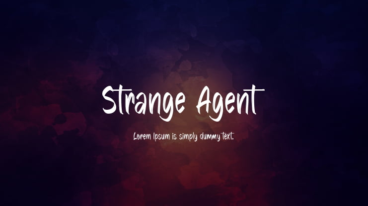 Strange Agent Font Family