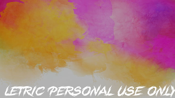 Letric PERSONAL USE ONLY Font