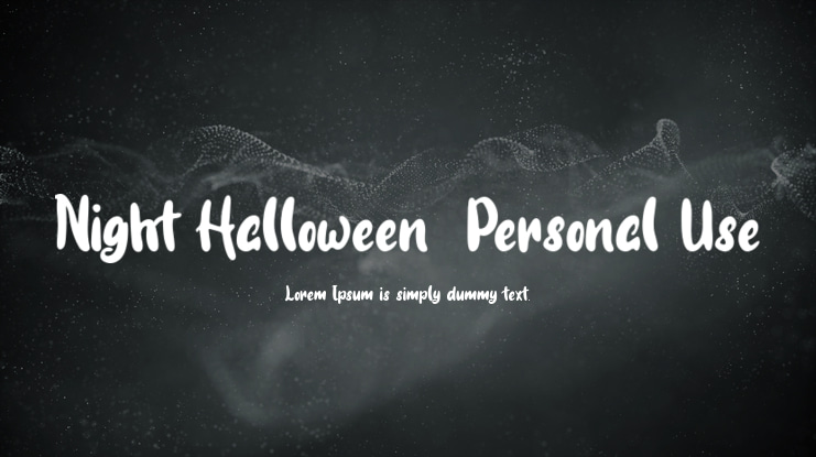 Night Halloween-Personal Use Font