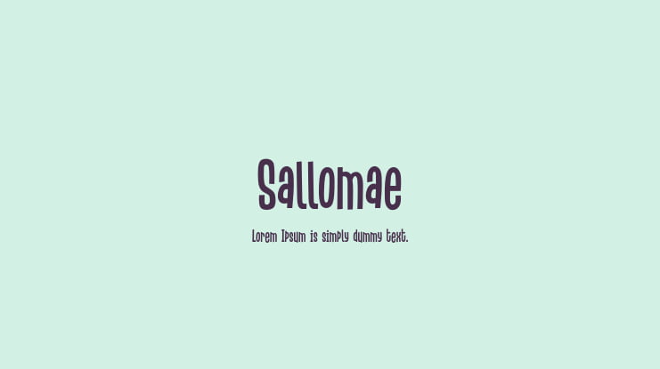 Sallomae Font
