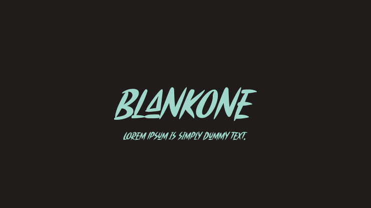 Blankone Font