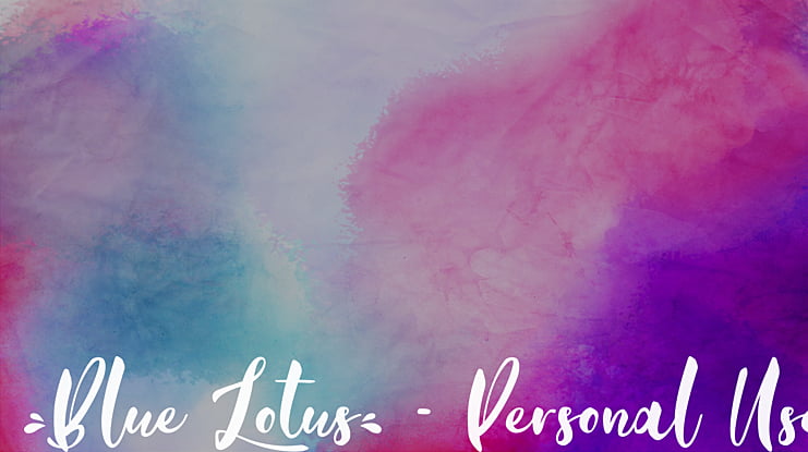 Blue Lotus - Personal Use Font