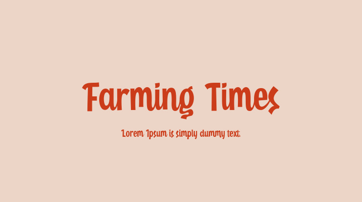 Farming Times Font