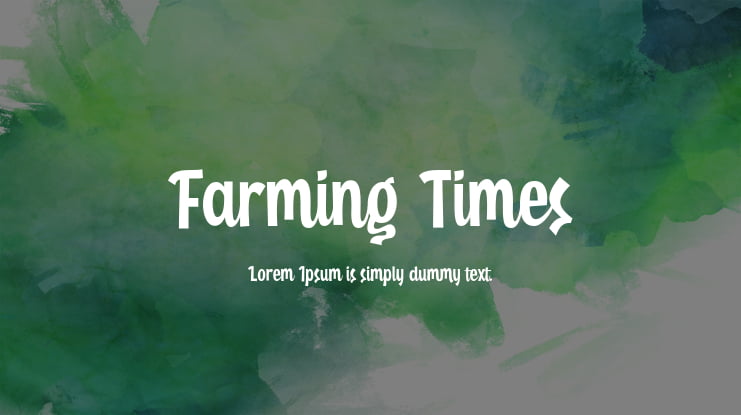 Farming Times Font