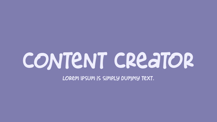 Content Creator Font