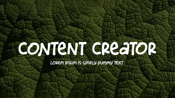 Content Creator Font