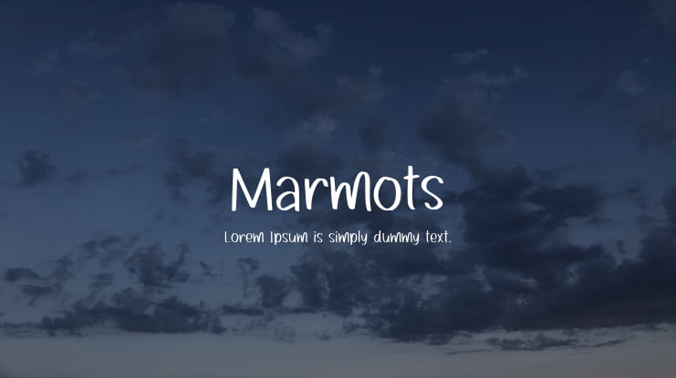 Marmots Font