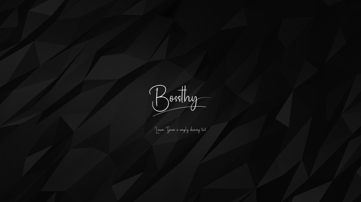 Bossthy Font Family