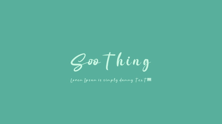 Soothing Font