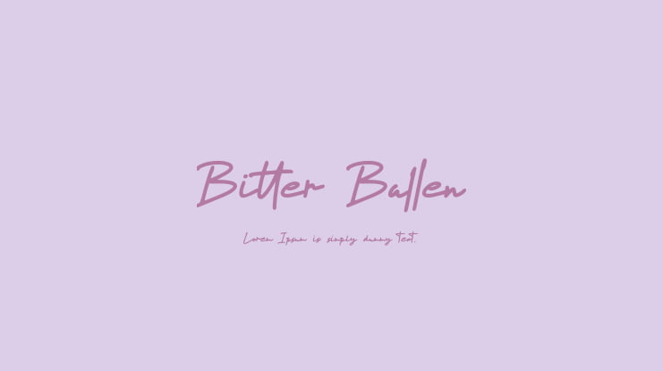 Bitter Ballen Font
