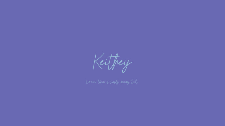 Keithey Font