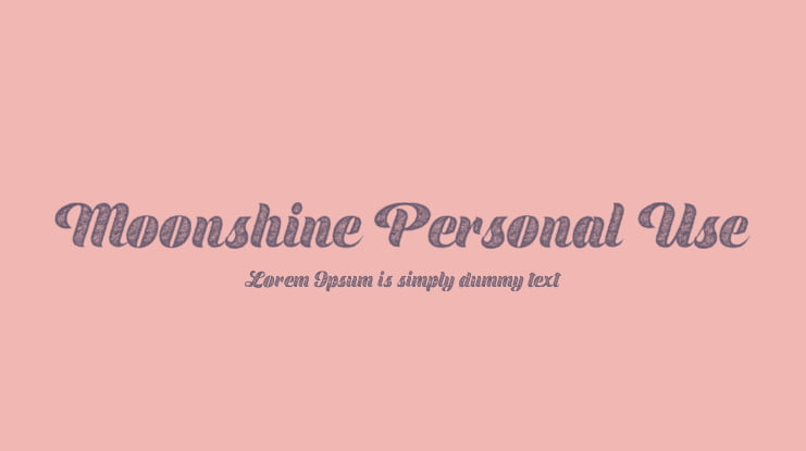 Moonshine Personal Use Font