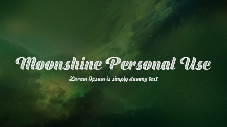 Moonshine Personal Use Font