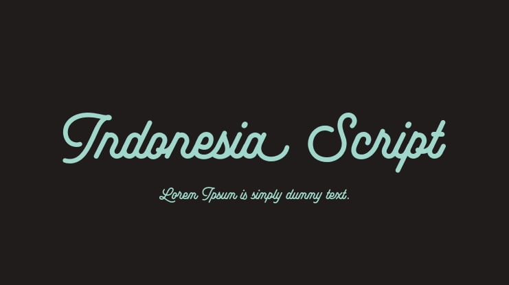 Indonesia Script Font