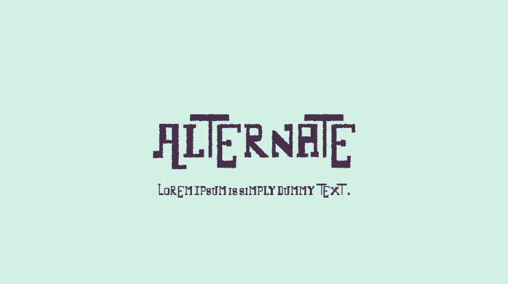 Alternate Font