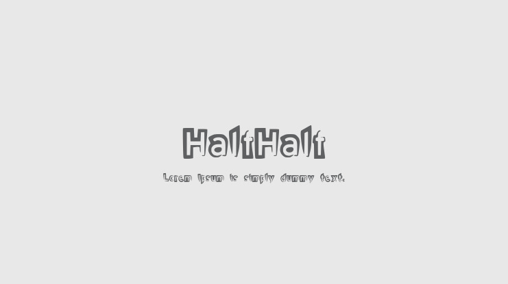 HalfHalf Font