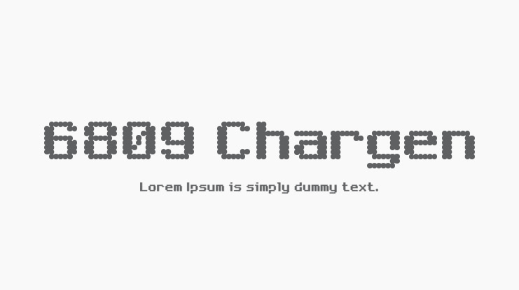 6809 Chargen Font