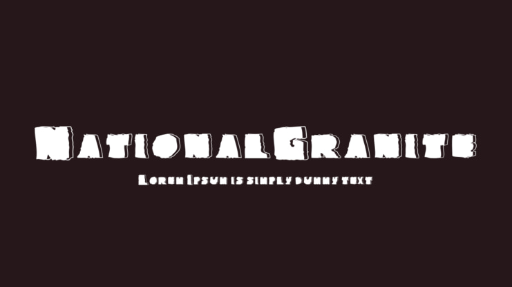 NationalGranite Font