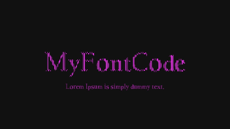 MyFontCode Font