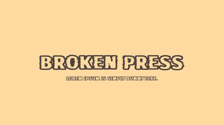 Broken Press Font