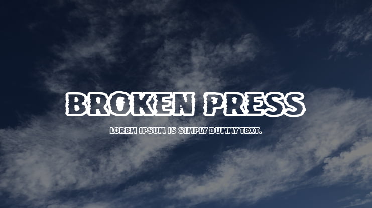 Broken Press Font