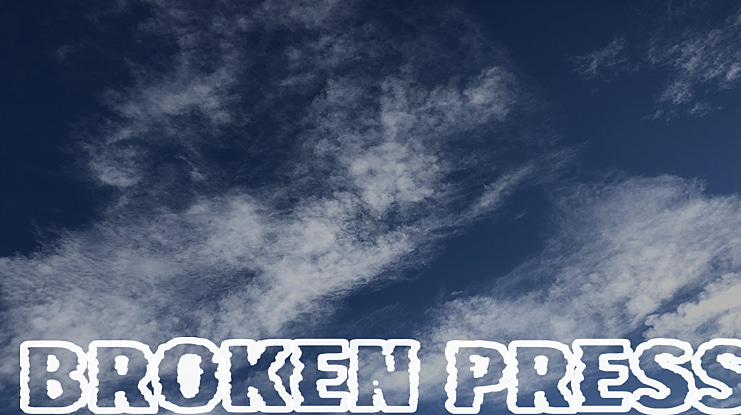 Broken Press Font