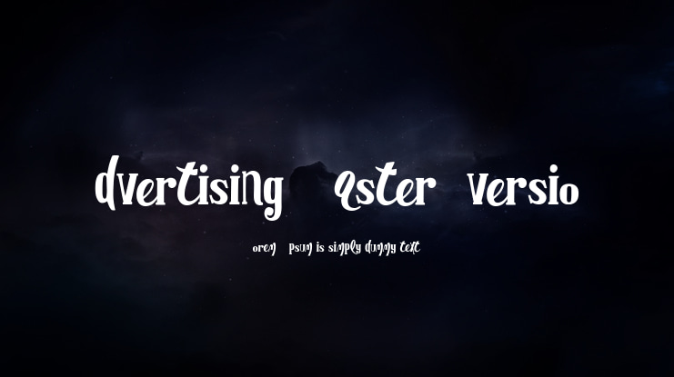 Advertising Master  versio Font