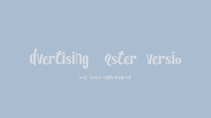 Advertising Master  versio Font