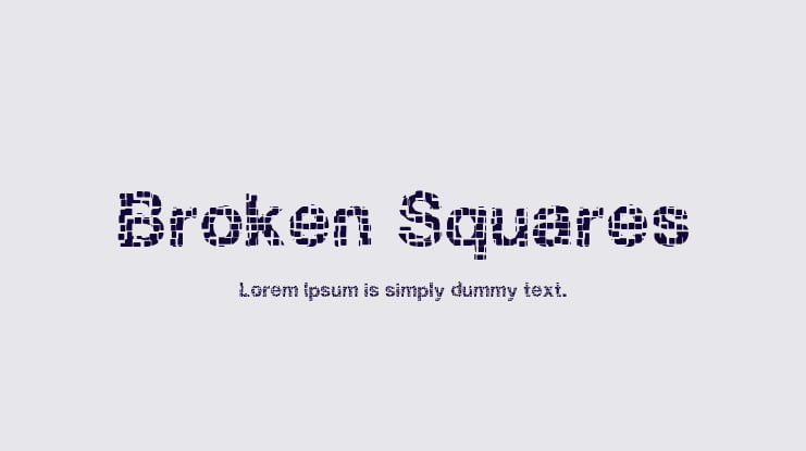 Broken Squares Font